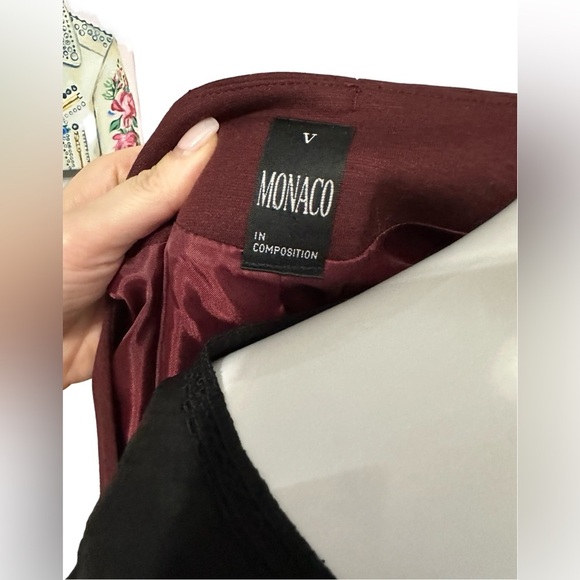 MONACO JACKET BURGUNDY XS - Picture 3 of 5